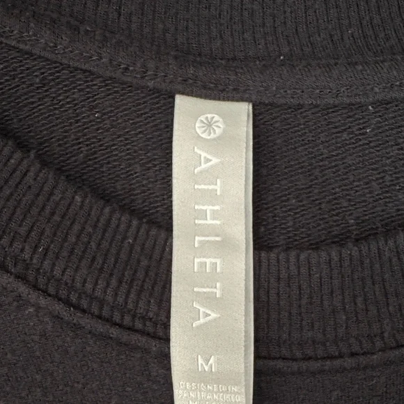 Athleta Black Long Sleeve Sweatshirt/Sweater M - Picture 5 of 6